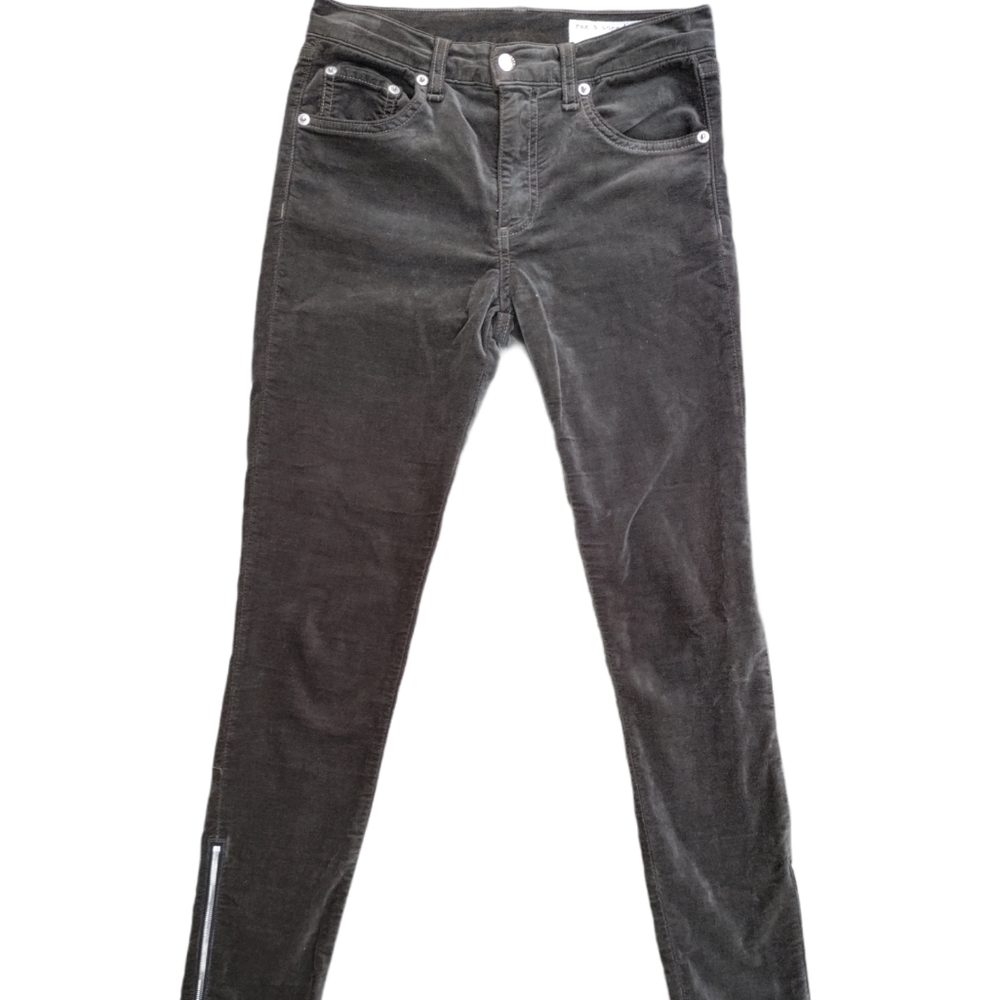 Rag & Bone Corduroy Jean w zipper detail green
